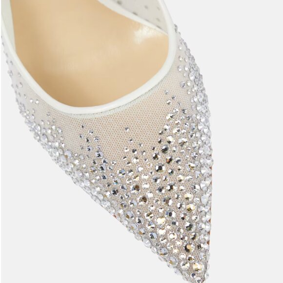NWT Jimmy Choo Love 100 Crystal-embellished Mesh Pump - Picture 3 of 5